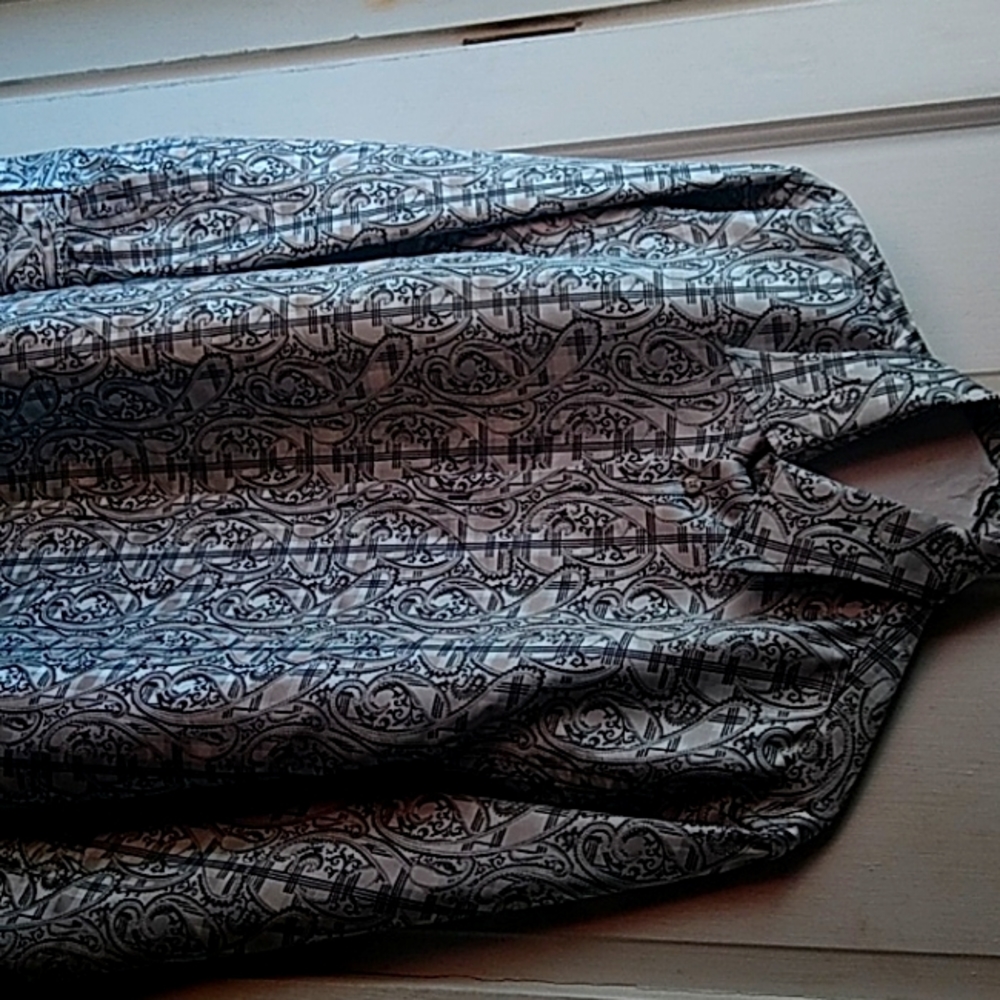 Manzini long Sleeved fashion shirt large Puffed Sleeves Vintage.